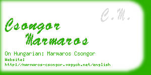 csongor marmaros business card